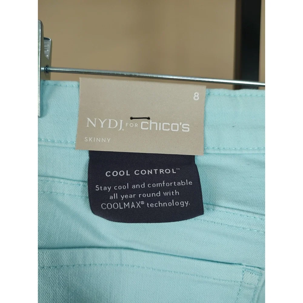 NYDJ For Chicos Light Blue Lift + Tuck 5-Pocket Ankle Jeans - Size 8 NWT‎